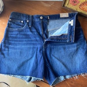 Madewell curvy high rise denim shorts
